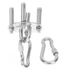 thumbnail image 3 of Kit Para Colgar Hamaca, Fácil De Instalar Kit De Fijación Para Hamaca Con Cojinete De Alta Resistencia De 1000 Kg Acero Inoxidable Para Hamaca Para Montaje En Techo Para Columpio, 3 of 7