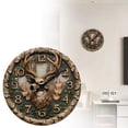 thumbnail image 1 of Wall Clock With Design For Home Decor10 Inch Wooden Wall Clock Silent Movement Battery Operated (Aa Batteries Not Included) Artistic Home Decor Perfect For Home,Oven Thermometers, 1 of 9
