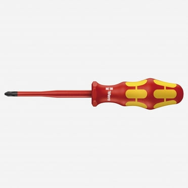 Wera 006456 Kraftform Plus VDE PlusMinus (Phillips/Slotted) Slim Screwdriver, #2 x 100mm