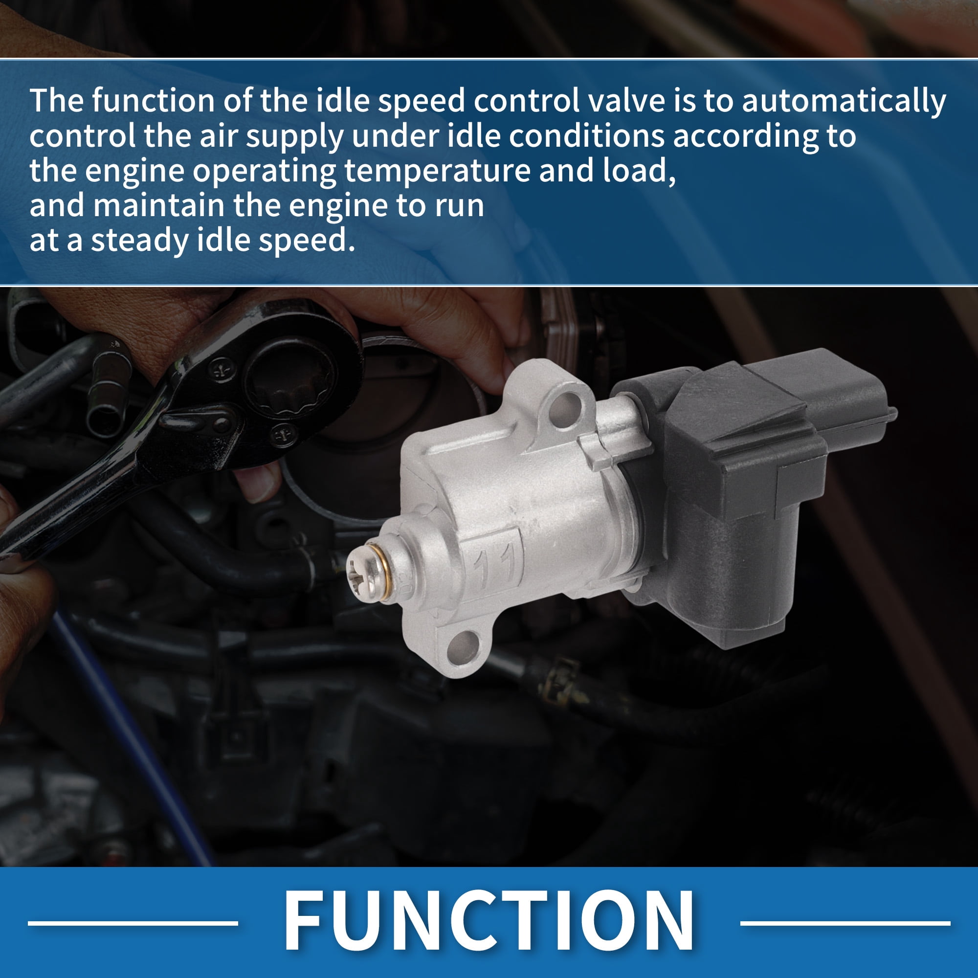 Unique Bargains Car Idle Air Control Valve for Hyundai Accent 2006-2011 No.3515026960 IACV Idle Motor Idle Air Control Valve