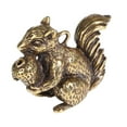 thumbnail image 2 of deevoka Brass Squirrel Figurine Antique Gift Squirrel Ornament for Desktop Home Desk, 2 of 9