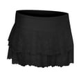 thumbnail image 3 of Riforla Women's Lace Thin Low Waist Fashion Solid Color Sexy A Line Miniskirt Skirts for Women Trendy Black L, 3 of 7