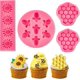 thumbnail image 1 of 4 Pieces Bumble Bee Silicone Molds Honeycomb Sunflower and Bee Fondant Molds for Cupcake Cake Decorating Sugar Chocolate Candy Baking Molds, 1 of 4