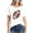 #072-White, variant on TaTaai Women Casual Loose Fit T-Shirt Football Print Crew Neck Short Sleeve Stylish Ladies Daily Street Wear Lightweight Breathable Non-See-Through Machine Washable Fashion Top Gift