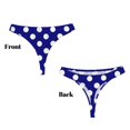 thumbnail image 3 of Balery Navy And White Polka Dot Tangas de Algodón para Mujer con Estampado – Ropa Interior Sexy, Transpirable, G-string-3X-Large, 3 of 6