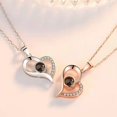 thumbnail image 5 of Collar de plata de ley S925 con proyección de "Te amo" en 100 idiomas para mujer, collar sencillo con memoria de amor hueco, cadena de clavícula, 5 of 5