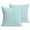 Teal, Aqua, Mint, variant on Misty Blue Rustic Throw Pillow Covers 18 x 18 Inch Pillow Covers Set of 4 Decorative Vintage Farmhouse Blue Solid Color Cushion Case Square Cotton Linen Pillowcases with Zipper for Couch Sofa Bed