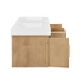 thumbnail image 2 of Siena Wall-mounted Double Wood Vanity in Light Brown without Mirror, 2 of 12