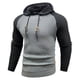 thumbnail image 3 of MHFRRA Sudadera con Capucha Informal de Manga Larga con Cuadros Pequeños y Bloques de Color para Hombre Gris, 3 of 3