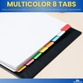 thumbnail image 4 of 1InTheOffice 8 Tab Dividers For 3 Ring Binder, Big Tab Write On & Erase Durable Plastic Binder Dividers , 8 Colored Tabs , 2 Sets, 4 of 8