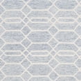 thumbnail image 5 of 5' X 8' Blue And Ivory Wool Geometric Tufted Handmade Stain Resistant Area Rug, 5 of 5
