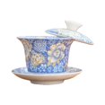 thumbnail image 1 of UUBLKH Juego de 2 tazas de té chino Tenmoku de 5.0 onzas, colorido Jianzhan Bowl Tenmoku Lotus Cups, juego de tazas de té de cerámica Kungfu chino, decoración de Navidad, regalo de Año Nuevo, 1 of 4
