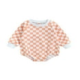 thumbnail image 1 of Barboteuse à Manches Longues pour Bébés Filles Garçons Imprimé Frites Gris 6-12 Mois, 1 of 8