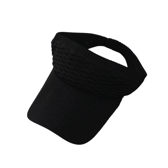 Ponytail Visor Hat for Women | Wide Brim Sun Protection Cap | Breathable Open Top, Quick Drying Fabric, Sweat Absorbent Band, Adjustable Fit, Summer Beach Activewear