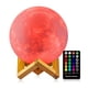 thumbnail image 1 of Moon Lamp - 16 Colors, Dimmable, Rechargeable Lunar Night Light (5.9 Inch) Full Set With Wooden Stand, Remote & Touch Control - Cool Nursery Decor Fo, 1 of 5