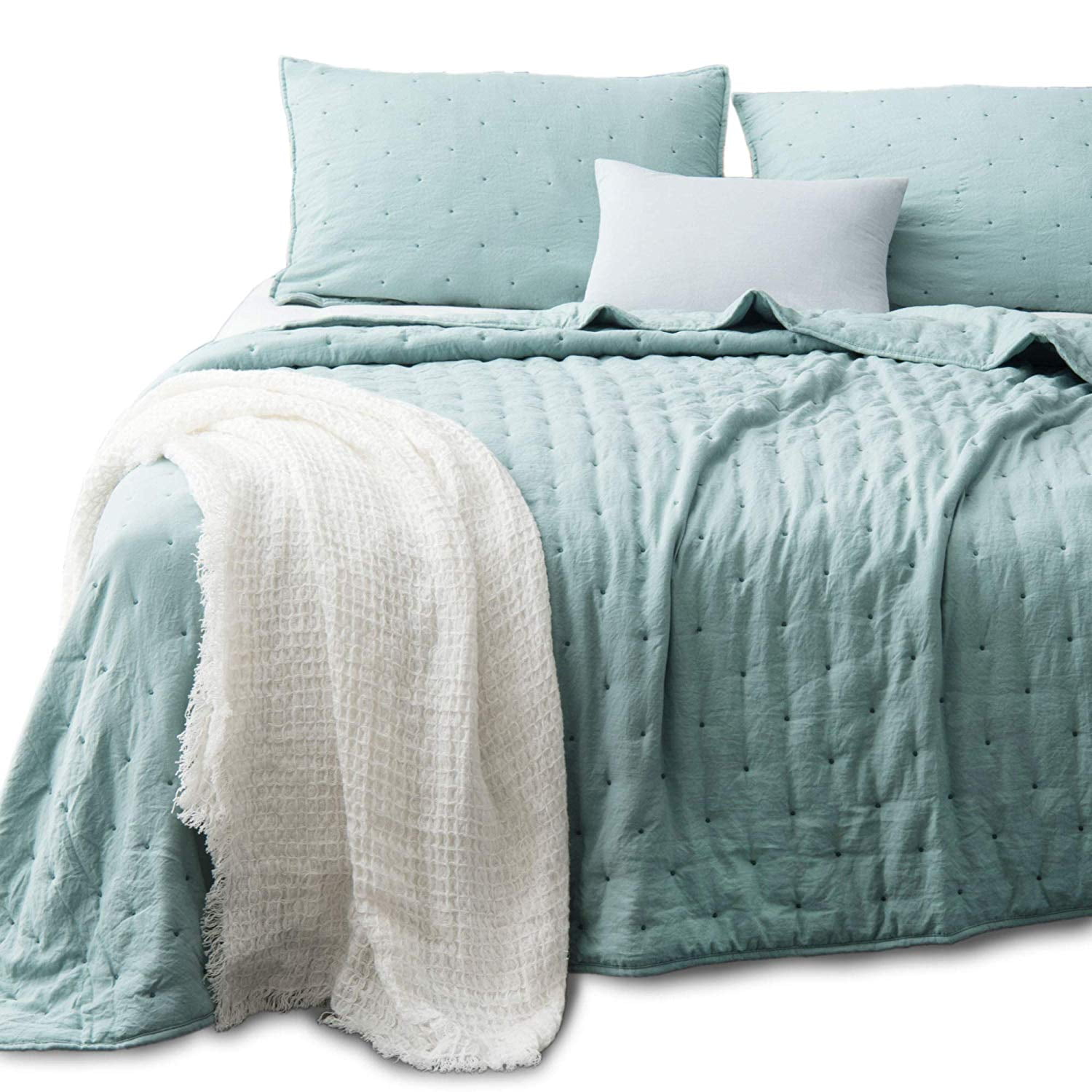 Kasentex QuiltCoverletBedspreadBlanketSet + Two Shams, Ultra Soft