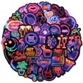 thumbnail image 2 of Paquete de pegatinas Neon Graffiti, 50 unidades, vinilo impermeable, 2 of 2