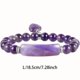 thumbnail image 3 of QUTETN Stone Bracelet 8mm Beads Chakra Heart Charm Bracelet Handmade Jewelry For Women, 3 of 4