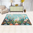 thumbnail image 3 of Easter Eggs Rabbits Flowers Area Rug Washable Floor Carpet Mat 60 x 39 inch for Bedroom Living Room Kids Room Home Decor, 3 of 7