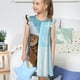 thumbnail image 4 of Fotbe Funny Cat Taking a Bath Vestido de Dormir para Niñas de 3 a 10 Años, Mangas Cortas, Estilo Princesa, Pijama Camisón con Mangas Voladas-XX-Large, 4 of 6