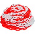 thumbnail image 2 of Red and White Plastic Warning Chain, 10M, Safety Barrier for Construction and Events, 2 of 5