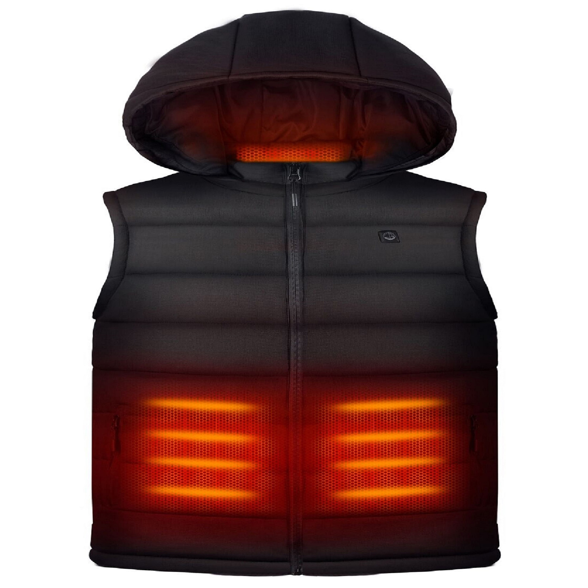 Men's Lightweight Warm Jacket Graphene Heated Vest With Removable Hood