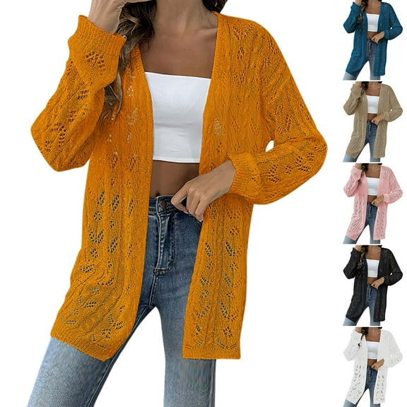 Fall Outfits for Women 2025 Fall Outfits for Women 2025 New Hollowed Out Machine Woven Sweater With Button Conditioning Shirt And Casual Jacket