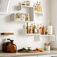 thumbnail image 3 of 5 Piezas Repisas Flotantes, Estantes Flotantes Con Varios Estilos Que Se Pueden Ensamblar Libremente, repisas Flotantes De Pared, Repisas Para Recamara, Para Dormitorio, Sala, Estudio, Cocinaʌ, 3 of 7
