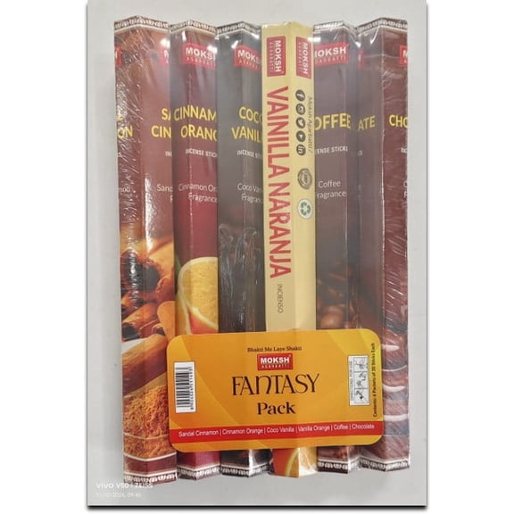 FANTASY PACK (HEXAGON) -ASSORTED PACK OF 6 EACH OF 20 STICKS (SHRINK WRAPPED) - incense