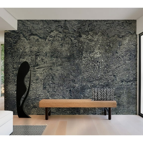 Tiptophomedecor Background & Patterns Wallpaper Wall Mural - Dark Concrete Plaster Wall