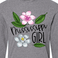 thumbnail image 4 of Inktastic Mississippi Girl Magnolia Flowers and Leaves Long Sleeve T-Shirt, 4 of 5