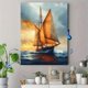 thumbnail image 4 of Qisvanset 12x16 Inch 2D Flat Framed Canvas Art, Sailboat Nautical Beach Coastal Kid Nursery Home Wall Art Decor, 4 of 5