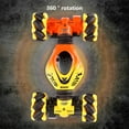 thumbnail image 5 of ​Mini Gesture Control RC Stunt Car - Double-Sided Driving, USB Rechargeable - Yellow Transformer Toy for Age 6+​​ Yellow, 5 of 9