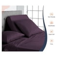 thumbnail image 3 of Gexandy 32" King Split Top Head Sheet Set 1800 Threads Top Sheet for Adjustable Bed 4 Piece Sheet Set 18" Deep Pocket for Sleep Number Bed - Plum, 3 of 8