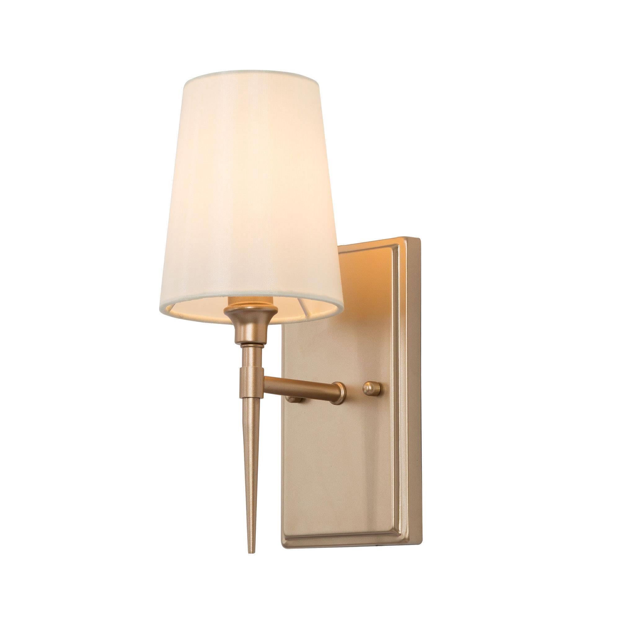 LNC Gianz 4.7-in W 1-Light Gold and White Fabric Modern/Contemporary LED Wall Sconce,12"H