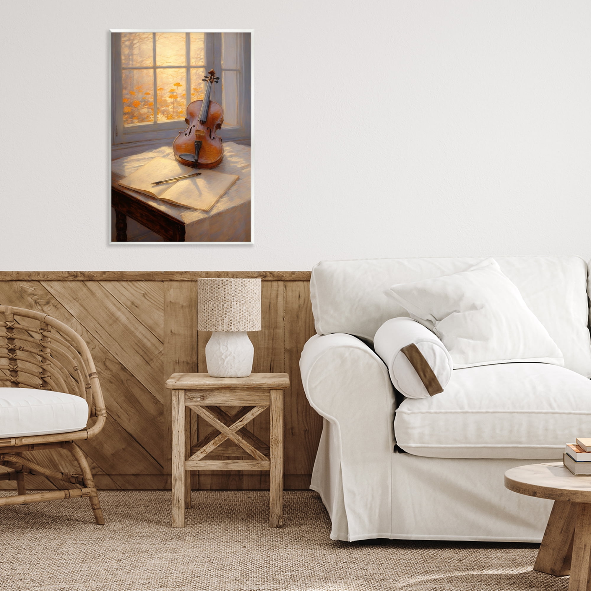 Stupell Industries Autumn Sunlit Violin Wall Plaque Art, design by Angie Hawke