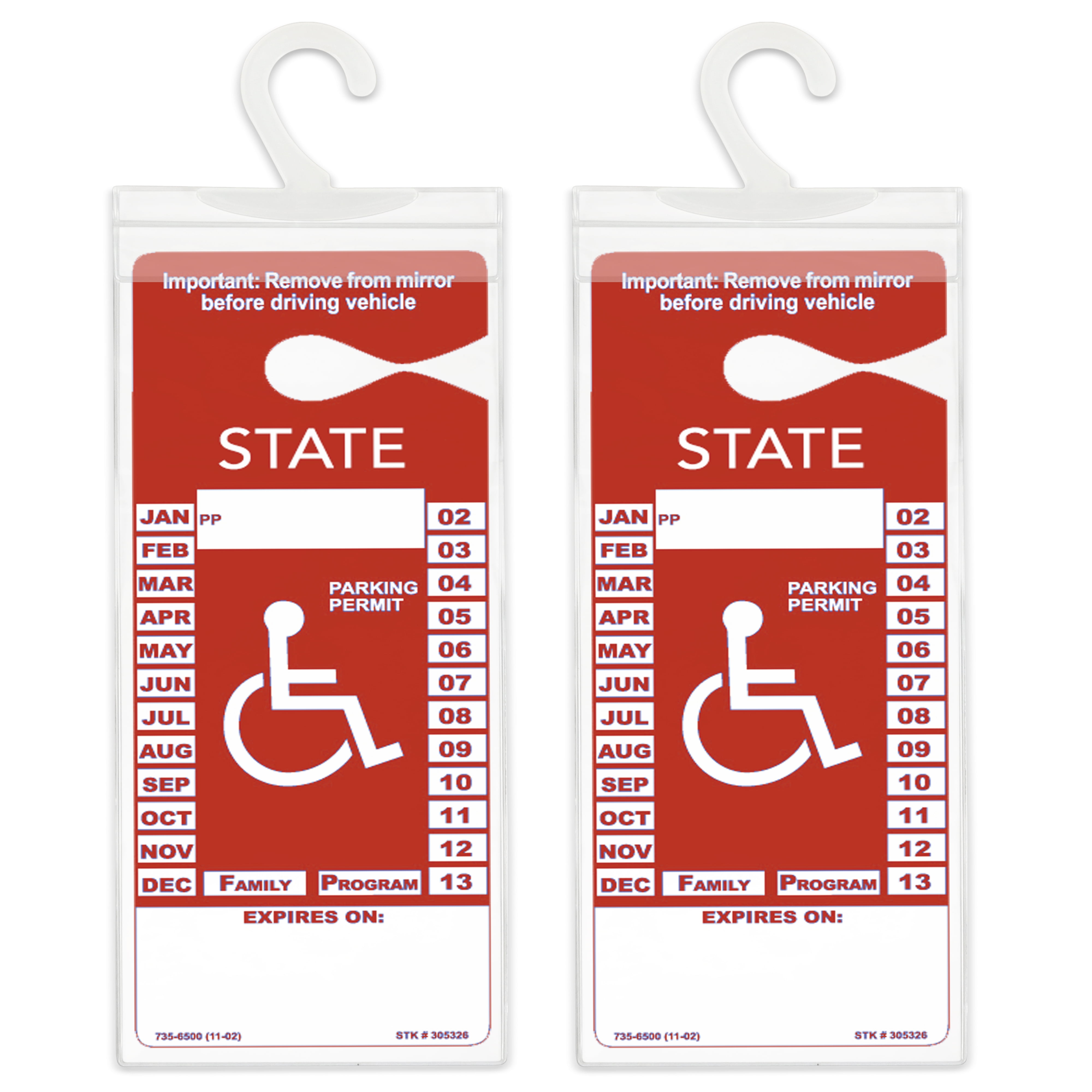 Handicap Placard Holder Cover Protector for Car Parking Disability