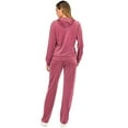 thumbnail image 5 of LELINTA Women's Plus Size Velour Tracksuits 2 Piece Outfits Hoodie & Yoga Sweatpants Running Jogger Tracksuit Sweatsuit Set, Pink/ Light Purple, S-2XL, 5 of 6