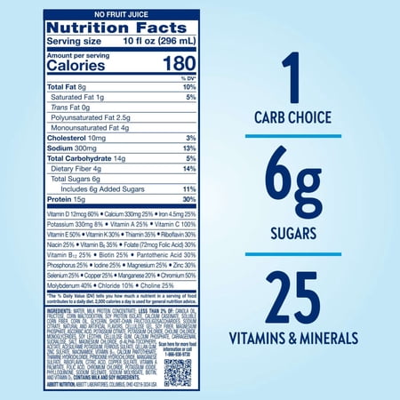 GLUCERNA HUNGER SMART DIABETIC PROTEIN SHAKE, PEACHES & CRÈME, 10-FL-OZ BOTTLE, 6 COUNT