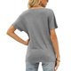 thumbnail image 2 of Top Casual De Verano, Top De Manga Corta Simple Con Frente Torcido A La Moda Para Mujer, Ropa Cómoda Para El Trabajo ANGGREK Otros, 2 of 5