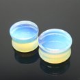 thumbnail image 5 of Grandest Birch 1 Pc 6-18mm Double Flared Saddle Gauges Ear Plug Stretcher Piercing Jewelry Opalite Clear, 5 of 8