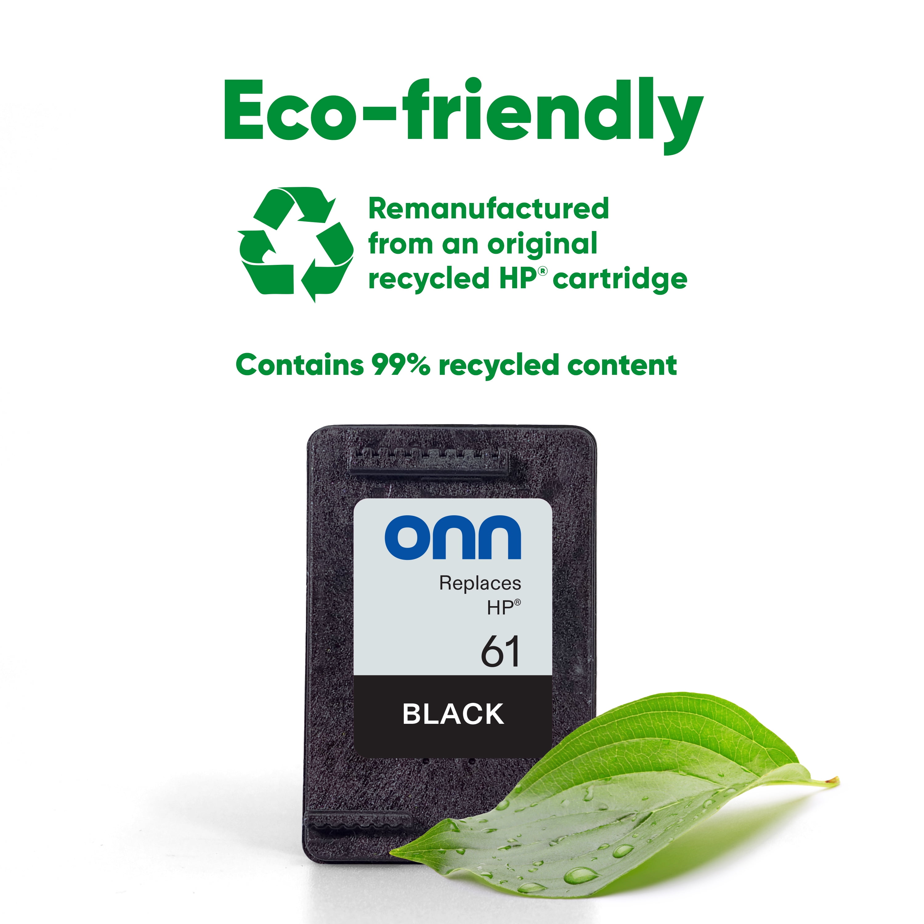 (4 pack) onn HP 61 Black Printer Ink Cartridge (Remanufactured)