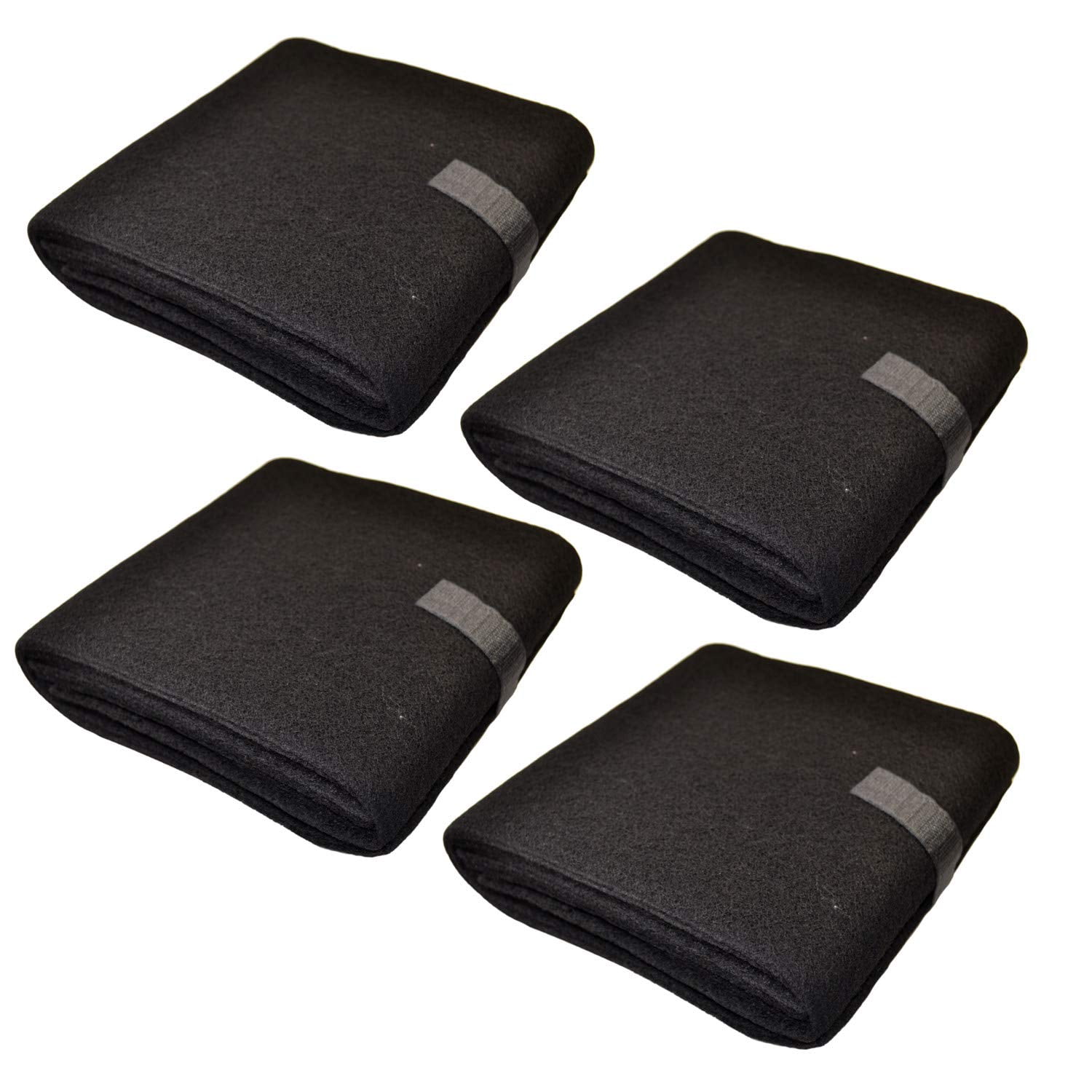 HQRP 4pack Universal Cut to Fit Carbon Pad / Charcoal Sheet Prefilter