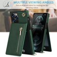 thumbnail image 3 of Wallet Case for  PU Zipper Wallet Smartphone Case with Card Holder & Shoulder Strap, 3 of 4