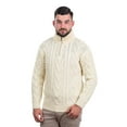 thumbnail image 2 of Men's Merino Wool Zip Neck Fisherman Sweater, 2 of 6