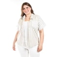 thumbnail image 1 of Blusa de algodon a rayas Roman Fashion /Tallas Extras, 5114 (Beige) beige 36, 1 of 5