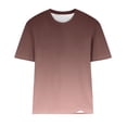 thumbnail image 4 of Cotton tops for Women Gradient Printing Women's T-Shirts Crew Neck Activewear Short Sleeve Breathable Summer Tops Loose Thin Ladies Blouses Tees Tunic Casual Plus Size Clothing, 4 of 5