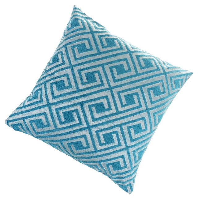 Funda de Almohada de Tiro Universal Zulema Chenilla 18x18 Pulgadas Cuadrícula azul