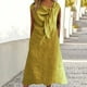 thumbnail image 1 of mfyjkho Vestidos de verano para mujer, Camisola informal para mujer, cuello en U, regular, plisada, multicolor, falda larga Vestidos de fiesta para mujer xxl, 1 of 3