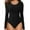 D152/Black, variant on Afdoent Onesie Pajamas For Women Seamless Long Sleeve Bodysuit Crew Neck Basic Stretch T Shirt Top Comfy